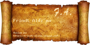 Frindt Alóma névjegykártya